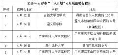 2019年云浮市“千人计划”基层医疗卫生类和综合类巡回招聘的通知